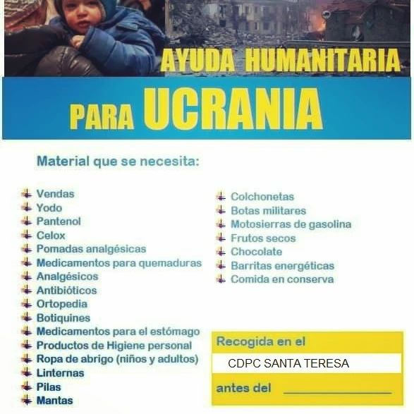 Agradecimiento por la colaboración en la campaña humanitaria